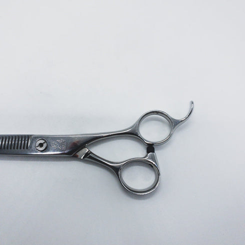 【ヒカリシザーズHIKARI光シザーHIKARI SCISSORS】6032 オフセット シザー セニング 美容ハサミ すきばさみ 美容師 理容師 約40% 右利き 6インチ 中古 sc1308