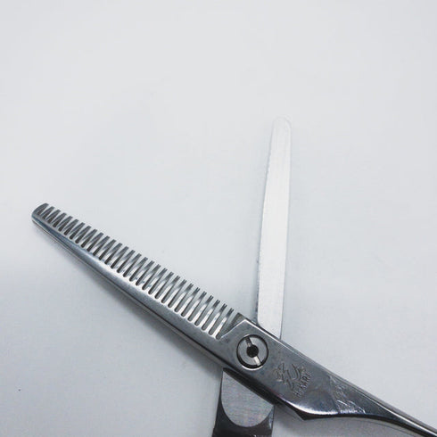 【ヒカリシザーズHIKARI光シザーHIKARI SCISSORS】6032 オフセット シザー セニング 美容ハサミ すきばさみ 美容師 理容師 約40% 右利き 6インチ 中古 sc1308