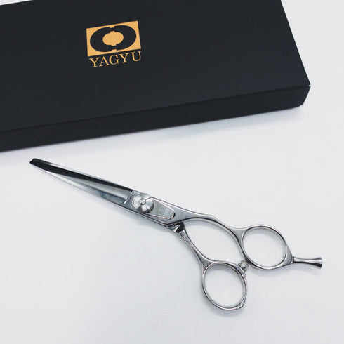 新品同様【YAGYU柳生】60 シザー オフセット 理容 美容ハサミ 美容師 理容師 右利き 6インチ 中古 sc1309
