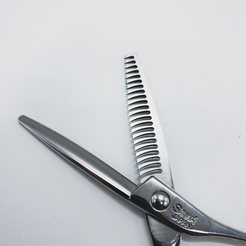 【三和技研SANWA SGK】JFS-T22 メガネ シザー セニング 美容ハサミ すきばさみ 美容師 理容師 約25% 右利き 5.8インチ 中古 sc1324