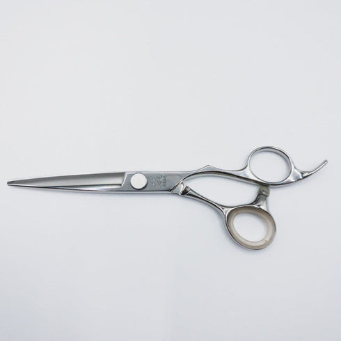 美品【ヒカリシザーズHIKARI光シザーHIKARI SCISSORS】F-5シザー オフセット理容 美容ハサミ 右利き 5.7インチ 中古 sc137