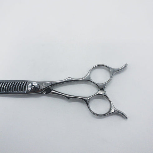 【ナルトシザーズ ナルトシザーNARUTO SCISSORS】三梳きトラントS26 メガネ シザー セニング 美容ハサミ すきばさみ 美容師 理容師 約25~30% 右利き 6インチ 中古 sc1378