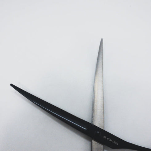 【AKITZあきつ】BX-CVRI-725Mギザ刃カーブ トリミングシザー メガネ 右利き トリマー ペット 7.25インチ 中古 sc1381
