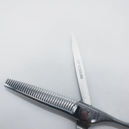 【EZY SCISSORS】J-ZL33 オフセット シザー セニング 美容ハサミ すきばさみ 美容師 理容師 約10~20% 右利き 6インチ 中古 sc1385