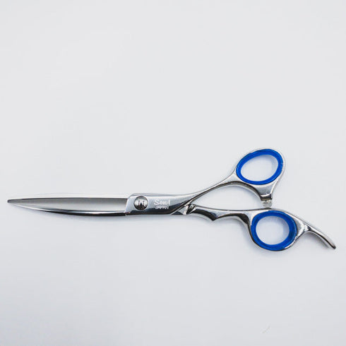 美品【三和技研SANWA SGK】CRM-58シザー オフセット理容 美容ハサミ 右利き 5.9インチ 中古 sc140