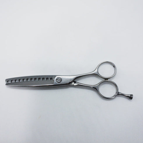 【ミズタニシザーズ ミズタニシザーMIZUTANI SCISSORS】CRONOS3クロノス メガネ シザー セニング 美容ハサミ すきばさみ 美容師 理容師 約50% 右利き 5.8インチ 中古 sc1419
