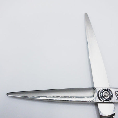 新品未使用【内海ウツミUTSUMI】UMIX MX160 ダマスカスシザー オフセット理容 美容ハサミ 右利き 6インチ 中古 sc2557