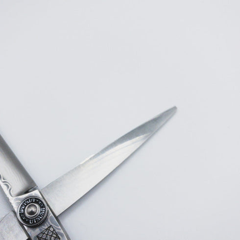 新品未使用【内海ウツミUTSUMI】UMIX MX160 ダマスカスシザー オフセット理容 美容ハサミ 右利き 6インチ 中古 sc2557