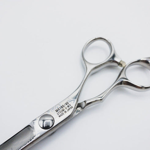 新品未使用【内海ウツミUTSUMI】UMIX MX160 ダマスカスシザー オフセット理容 美容ハサミ 右利き 6インチ 中古 sc2557