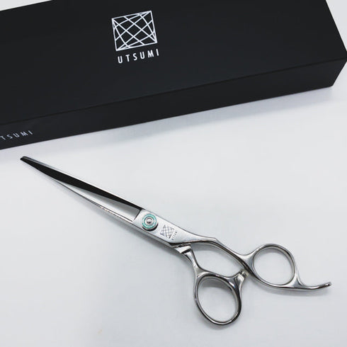 美品【内海ウツミUTSUMI】ergu ER700 トリミングシザー オフセット 右利き トリマー ペット 7インチ 中古 sc1440