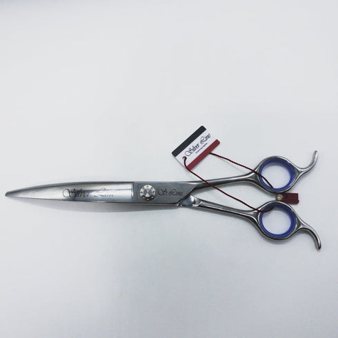 美品【シルバーラインSilverLine】UBC8020マイクロ ノコギリ刃カーブ トリミングシザー メガネ 右利き トリマー ペット 8インチ 中古 sc1463