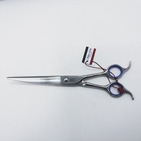 美品【シルバーラインSilverLine】UBC8020マイクロ ノコギリ刃カーブ トリミングシザー メガネ 右利き トリマー ペット 8インチ 中古 sc1463