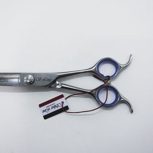 美品【シルバーラインSilverLine】UBC8020マイクロ ノコギリ刃カーブ トリミングシザー メガネ 右利き トリマー ペット 8インチ 中古 sc1463