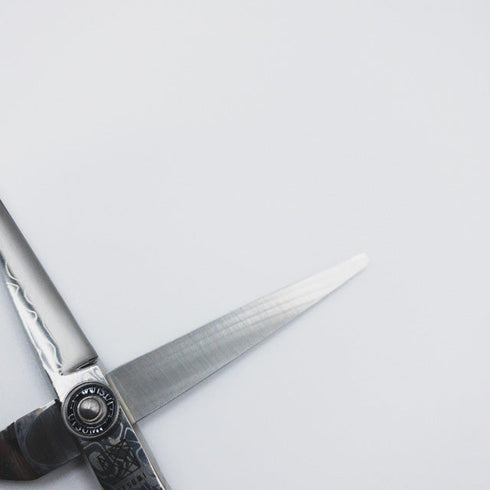 新品未使用【内海ウツミUTSUMI】 U-MIX MX155/40ダマスカス シザー オフセット 理容 美容ハサミ 美容師 理容師 右利き 5.5インチ 中古 sc2277