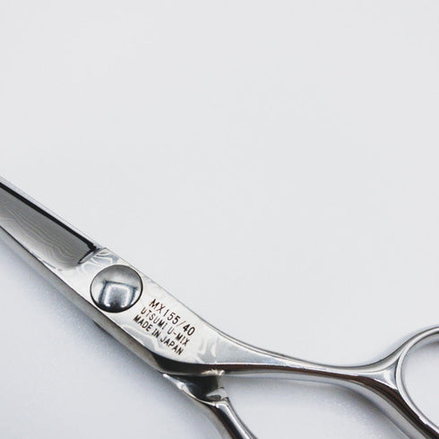 新品未使用【内海ウツミUTSUMI】 U-MIX MX155/40ダマスカス シザー オフセット 理容 美容ハサミ 美容師 理容師 右利き 5.5インチ 中古 sc2277