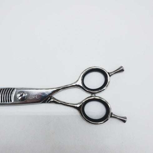 美品【ネットワークNETWORK】 メガネ シザー セニング 美容ハサミ すきばさみ 美容師 理容師 約20~25% 右利き 5.9インチ 中古 sc1486