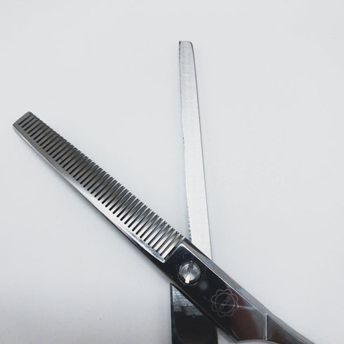 【菊王冠BOB中野製作所】K-442 トリミングシザー 右利き セニング トリマー ペット 6.5インチ 中古 sc1509