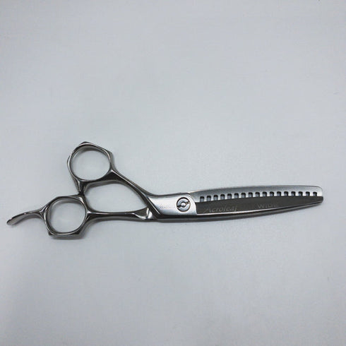 美品【ミズタニシザーズ ミズタニシザーMIZUTANI SCISSORS】Acroleaf WIDE K-25 LEFTY 正刃 オフセット シザー セニング 美容ハサミ すきばさみ 美容師 理容師 約15~25% 左利き 5.8インチ 中古 sc1523