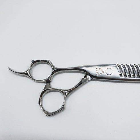 美品【ミズタニシザーズ ミズタニシザーMIZUTANI SCISSORS】Acroleaf WIDE K-25 LEFTY 正刃 オフセット シザー セニング 美容ハサミ すきばさみ 美容師 理容師 約15~25% 左利き 5.8インチ 中古 sc1523