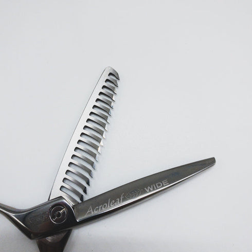 美品【ミズタニシザーズ ミズタニシザーMIZUTANI SCISSORS】Acroleaf WIDE K-25 LEFTY 正刃 オフセット シザー セニング 美容ハサミ すきばさみ 美容師 理容師 約15~25% 左利き 5.8インチ 中古 sc1523