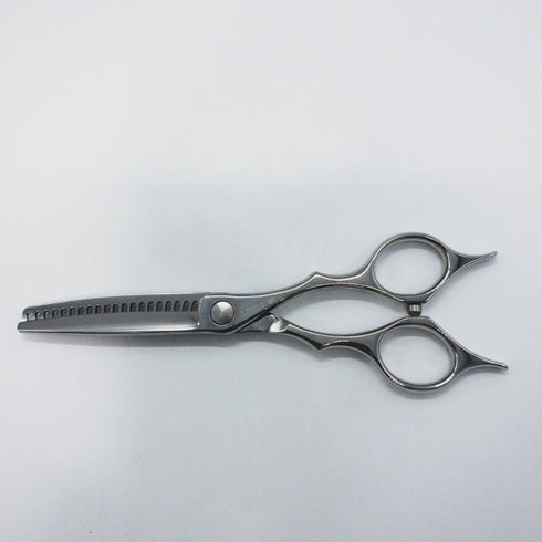 美品【シザーズジャパンSCISSORS JAPAN】QVF25%20i18Y FLOR LSBS加工 メガネ シザー セニング 美容ハサミ すきばさみ 美容師 理容師 約25% 右利き 6インチ 中古 sc1526