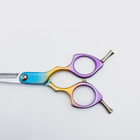 【333dog careドッグケア】グラデーション カーブシザー メガネ トリミング トリマー ペット右利き 6インチ sc153