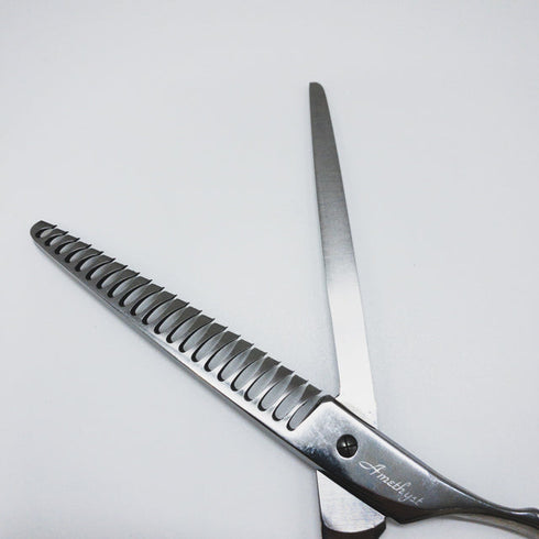 【アメジストAmethyst】アメジスト ブレンディングシザー トリミングシザー 右利き セニング トリマー ペット 7.5インチ 中古 sc1542