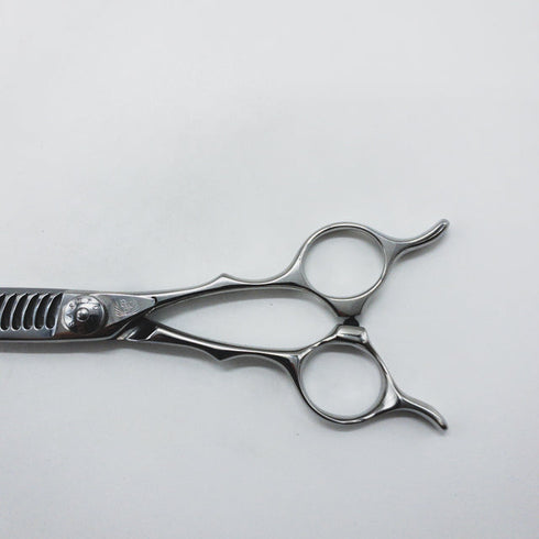 【ナルトシザーズ ナルトシザーNARUTO SCISSORS】四梳きシェアライン メガネ シザー セニング 美容ハサミ すきばさみ 美容師 理容師 約45% 右利き 6インチ 中古 sc1552