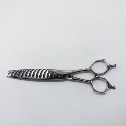 【ミズタニシザーズ ミズタニシザーMIZUTANI SCISSORS】Acroleaf WIDE M-50 メガネ シザー セニング 美容ハサミ すきばさみ 美容師 理容師 約40~50% 右利き 5.8インチ 中古 sc1553