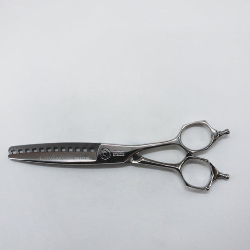 【ミズタニシザーズ ミズタニシザーMIZUTANI SCISSORS】Acroleaf WIDE M-50 メガネ シザー セニング 美容ハサミ すきばさみ 美容師 理容師 約40~50% 右利き 5.8インチ 中古 sc1553