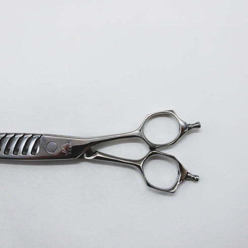 【ミズタニシザーズ ミズタニシザーMIZUTANI SCISSORS】Acroleaf WIDE M-50 メガネ シザー セニング 美容ハサミ すきばさみ 美容師 理容師 約40~50% 右利き 5.8インチ 中古 sc1553