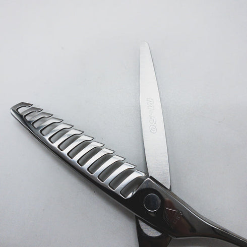 【ミズタニシザーズ ミズタニシザーMIZUTANI SCISSORS】Acroleaf WIDE M-50 メガネ シザー セニング 美容ハサミ すきばさみ 美容師 理容師 約40~50% 右利き 5.8インチ 中古 sc1553