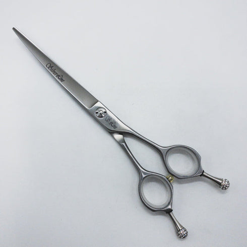 【シルバーラインSilverLine】ALLTC7015ギザ刃カーブバサミ トリミングシザー メガネ 右利き トリマー ペット 7インチ 中古 sc1565