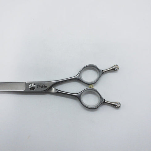 【シルバーラインSilverLine】ALLTC7015ギザ刃カーブバサミ トリミングシザー メガネ 右利き トリマー ペット 7インチ 中古 sc1565