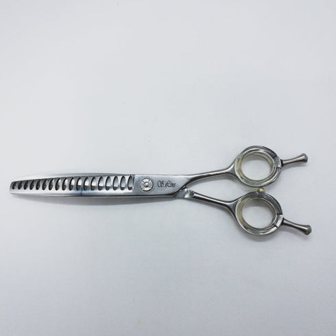 【シルバーラインSilverLine】PANGC7018 パンパン手品カーブ トリミングシザー メガネ 右利き トリマー ペット 7インチ 中古 sc1568