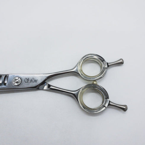 【シルバーラインSilverLine】PANGC7018 パンパン手品カーブ トリミングシザー メガネ 右利き トリマー ペット 7インチ 中古 sc1568