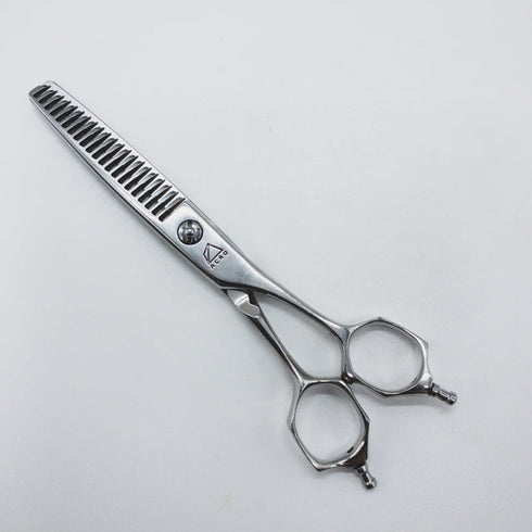 【ミズタニシザーズ ミズタニシザーMIZUTANI SCISSORS】ACRO YURAGI4 メガネ シザー セニング 美容ハサミ すきばさみ 美容師 理容師 約15~20% 右利き 6インチ 中古 sc1569