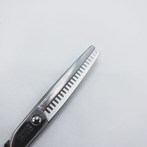 【ミズタニシザーズ ミズタニシザーMIZUTANI SCISSORS】ACRO YURAGI4 メガネ シザー セニング 美容ハサミ すきばさみ 美容師 理容師 約15~20% 右利き 6インチ 中古 sc1569