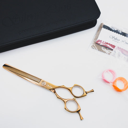 【SilverLineシルバーライン】ERAD7055 消しゴム ゴールド トリミングシザー メガネ 右利き トリマー ペット 7インチ 中古 sc157