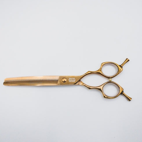 【SilverLineシルバーライン】ERAD7055 消しゴム ゴールド トリミングシザー メガネ 右利き トリマー ペット 7インチ 中古 sc157