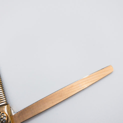 【SilverLineシルバーライン】ERAD7055 消しゴム ゴールド トリミングシザー メガネ 右利き トリマー ペット 7インチ 中古 sc157