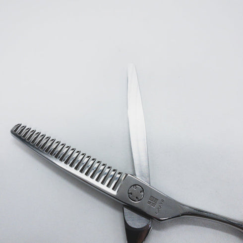 【オオカワプロシザーズ オオカワプロシザーOKAWA PRO SCISSORS】HC212 メガネ シザー セニング 美容ハサミ すきばさみ 美容師 理容師 約20~25% 右利き 5.8インチ 中古 sc1574