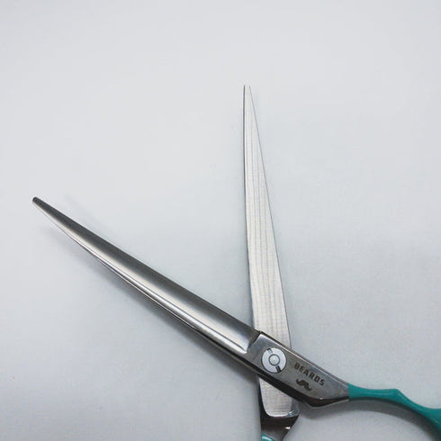 【BEARDS】LOLO-7.5Nパワフルホワイトミントカーブ トリミングシザー メガネ 右利き トリマー ペット 7.5インチ 中古 sc1576