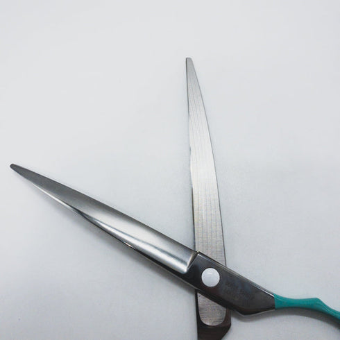 【BEARDS】LOLO-7.5Nパワフルホワイトミントカーブ トリミングシザー メガネ 右利き トリマー ペット 7.5インチ 中古 sc1576