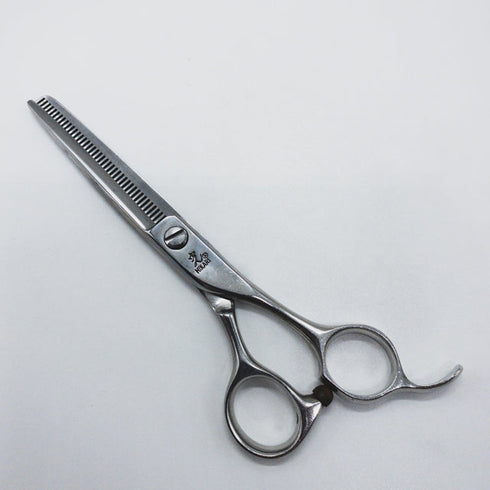【ヒカリシザーズHIKARI光シザーHIKARI SCISSORS】TRENDYⅢトレンディ3 734 オフセット シザー セニング 美容ハサミ すきばさみ 美容師 理容師 約10% 右利き 6インチ 中古 sc1584