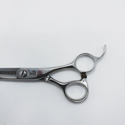 【ヒカリシザーズHIKARI光シザーHIKARI SCISSORS】TRENDYⅢトレンディ3 734 オフセット シザー セニング 美容ハサミ すきばさみ 美容師 理容師 約10% 右利き 6インチ 中古 sc1584