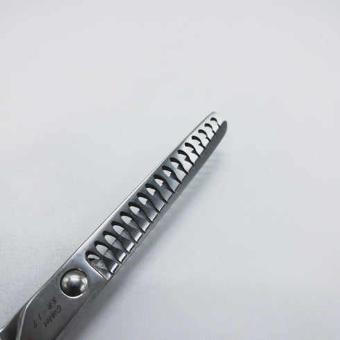 【モルクシザーMork】Goblet SR-17逆刃 オフセット シザー セニング 美容ハサミ すきばさみ 美容師 理容師 約50~60% 右利き 6インチ 中古 sc1588