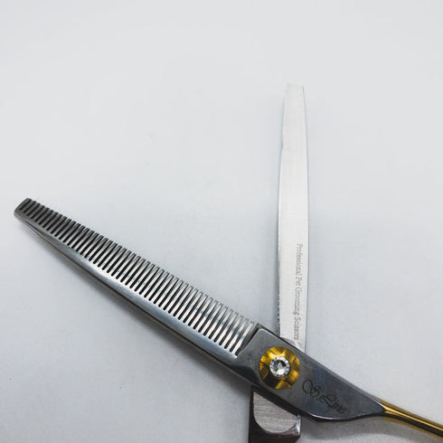 【シルバーラインSilverLine】国民三銃士 KUTT6548 トリミングシザー 右利き セニング トリマー ペット 6.5インチ 中古 sc1590