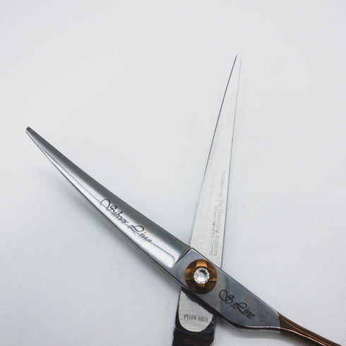 【シルバーラインSilverLine】国民三銃士ノコギリ刃カーブ KUTC650 トリミングシザー メガネ 右利き トリマー ペット 6.5インチ 中古 sc1602