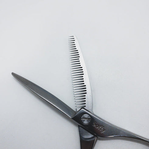 【キクボシkikuboshi菊星】Soffy SF-32 メガネ シザー セニング 美容ハサミ すきばさみ 美容師 理容師 約20% 右利き 5.8インチ 中古 sc1615